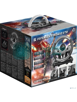 Игровой руль Defender FORSAGE 12 кн+2перекл.+1перекл. 8-ми позиц., USB