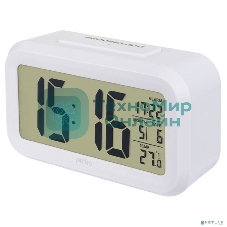 Часы-будильник Perfeo Snuz, белый, (PF-S2166) время, температура, дата