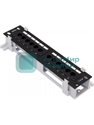 Патч-панель настенная 12хRJ-45, UTP, Cat.5e