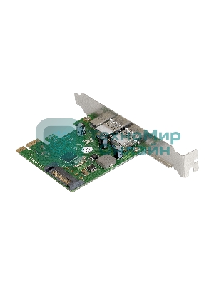 Контроллер ExeGate EXE-323 PCI-E 2.0, 2*USB 3.0 ext + 1*Type-C, разъем доп.питания (OEM)