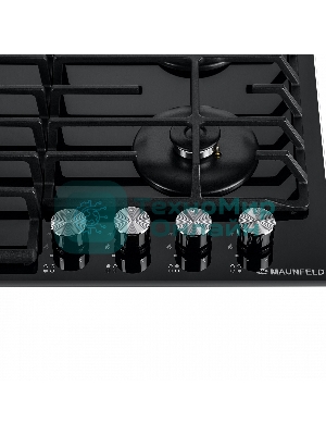 Газовая варочная панель Maunfeld EGHG.64.63CB/G, 4 конфорки, закаленное стекло, черный