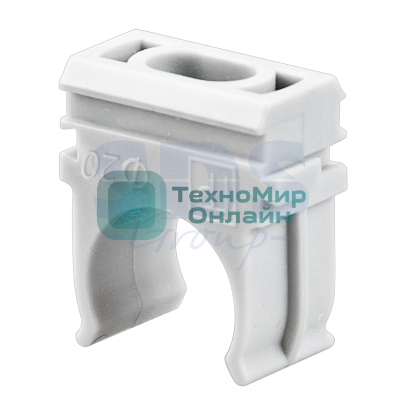 Крепеж-клипса для труб Rexant, Ø16 мм, серый, 100 шт./уп.