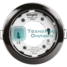 Светильник Navigator NGX-R1-005-GX53 IP20 черный хром
