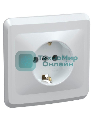 Розетка 1-м СП Вега РС10-3-ВБ с заземл. контактом без защ. штор 16А бел. IEK ERV11-K01-16-DM