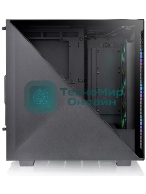 Компьютерный корпус Thermaltake Divider 300 TG ARGb черный без БП ATX 2x120мм 2xUSB 3.0 audio front door bott PSU