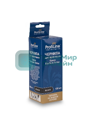Чернила ProfiLine для принтеров Epson EcoTank 1100/1120/1140/1170/1180/1810/2120/2140/M2170/2700/2710/2711/2712/2714/2715/2720/2726/2750/2810/2811/2812/2814/2815/2820/2821/2826/L3110/3111/3150/3140/3160/3170/3180/3750/L4150/4156/416084700/4750/4800/6160/6170/6190/L6176/7700/7750/7160/7180/L7188/8500/8550/14150 на водной основе type-2 черный 120 мл