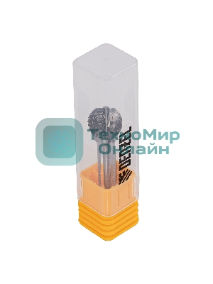 Борфреза по металлу Denzel твердосплавная, шарообразная, тип-D, 12 мм