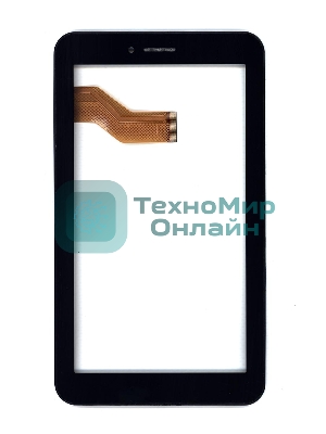 Сенсорное стекло (тачскрин) для Irbis TX70. черное с рамкой