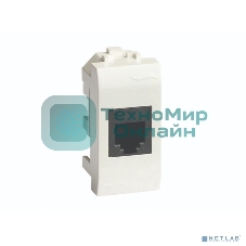 Компьютерная розетка Dkc 76457B RJ45 кат.5e экран., 8P8C, Brava, белая, 1мод (кратно 10 шт)