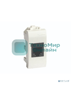 Компьютерная розетка Dkc 76457B RJ45 кат.5e экран., 8P8C, Brava, белая, 1мод (кратно 10 шт)