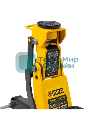 Домкрат гидравлический подкатной Denzel 2/3 т, 98-770 мм, быстрый подъем, низ. подхват, проф, SUV