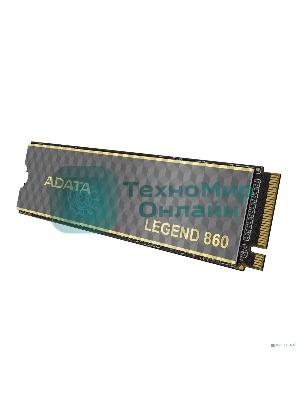 Накопитель SSD ADATA LEGEND 860, 2Tb, PCIe 4.0 x4, M.2 2280, NVMe, R/W 6000/5000, с радиатором