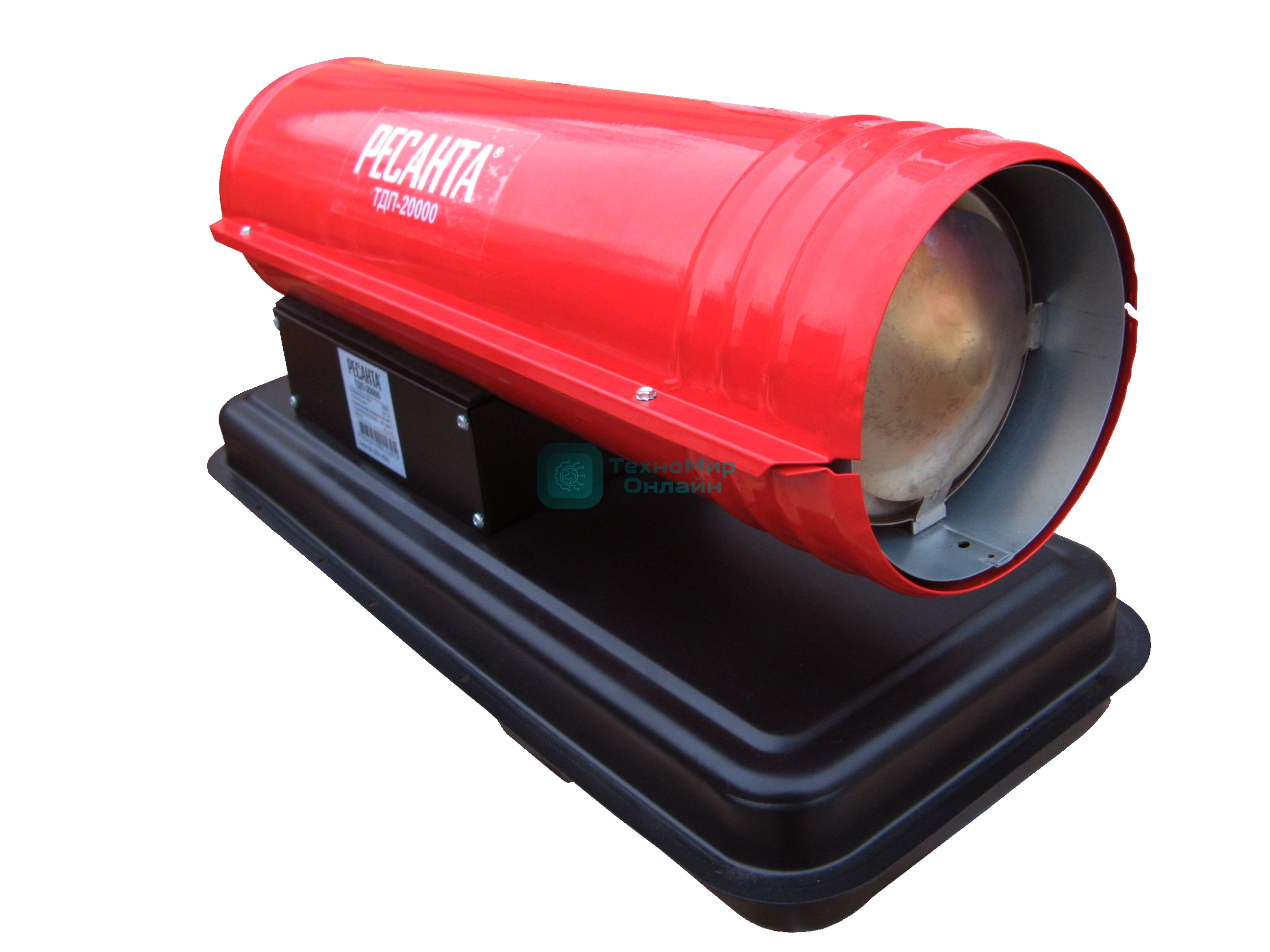 Тепловая пушка Ресанта ТДП-20000 67/1/9 Тепловая дизельная пушка дизельная, 220В, 20кВт, 621 м3/час, расход 1,95 кг/час, 900x470x540, 22 кг