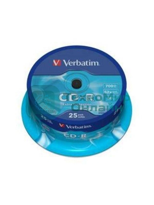 Диск CD-R Verbatim 700Mb 52x Cake Box (25шт) (43432)