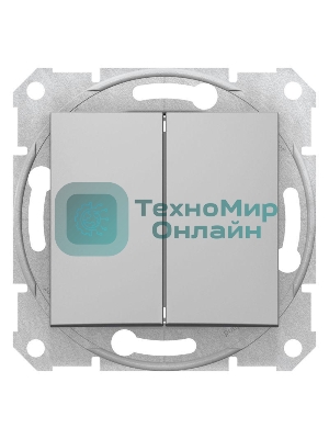 Механизм выключателя 2-кл. СП Sedna 10А IP20 алюм. SchE SDN0300160