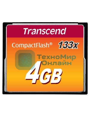 Флеш карта CF 4Gb 133x Type I Transcend (TS4GCF133)
