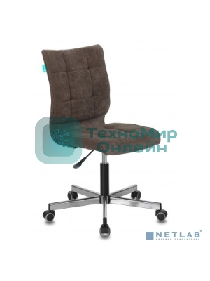 Кресло Бюрократ CH-330M/LT-10 темно-коричневый, экокожа, 120 кг, механизм качания, без подлокотников