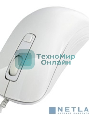 Мышь проводная Crown CMM-20 белый, 1600 dpi, USB Type-A, кнопки - 4