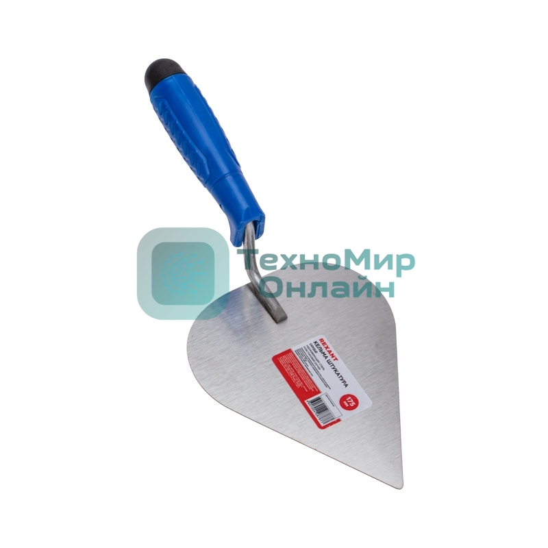 Кельма штукатура Rexant , нержавеющая сталь, 175мм, пластиковая ручка