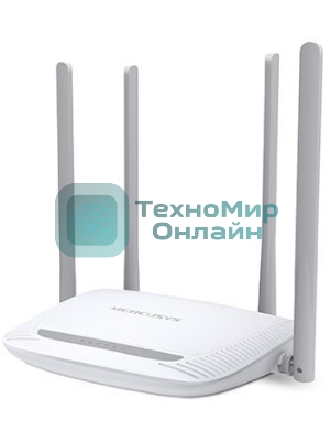 Беспроводный маршрутизатор Mercusys MW325R, 300 Мбит/с,4 порта 100 Мбит/с, 4 фиксированных антенны