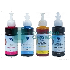 Чернила NVPrint универсальные на водной основе для аппаратов Epson, комплект 4 цвета по 100 мл