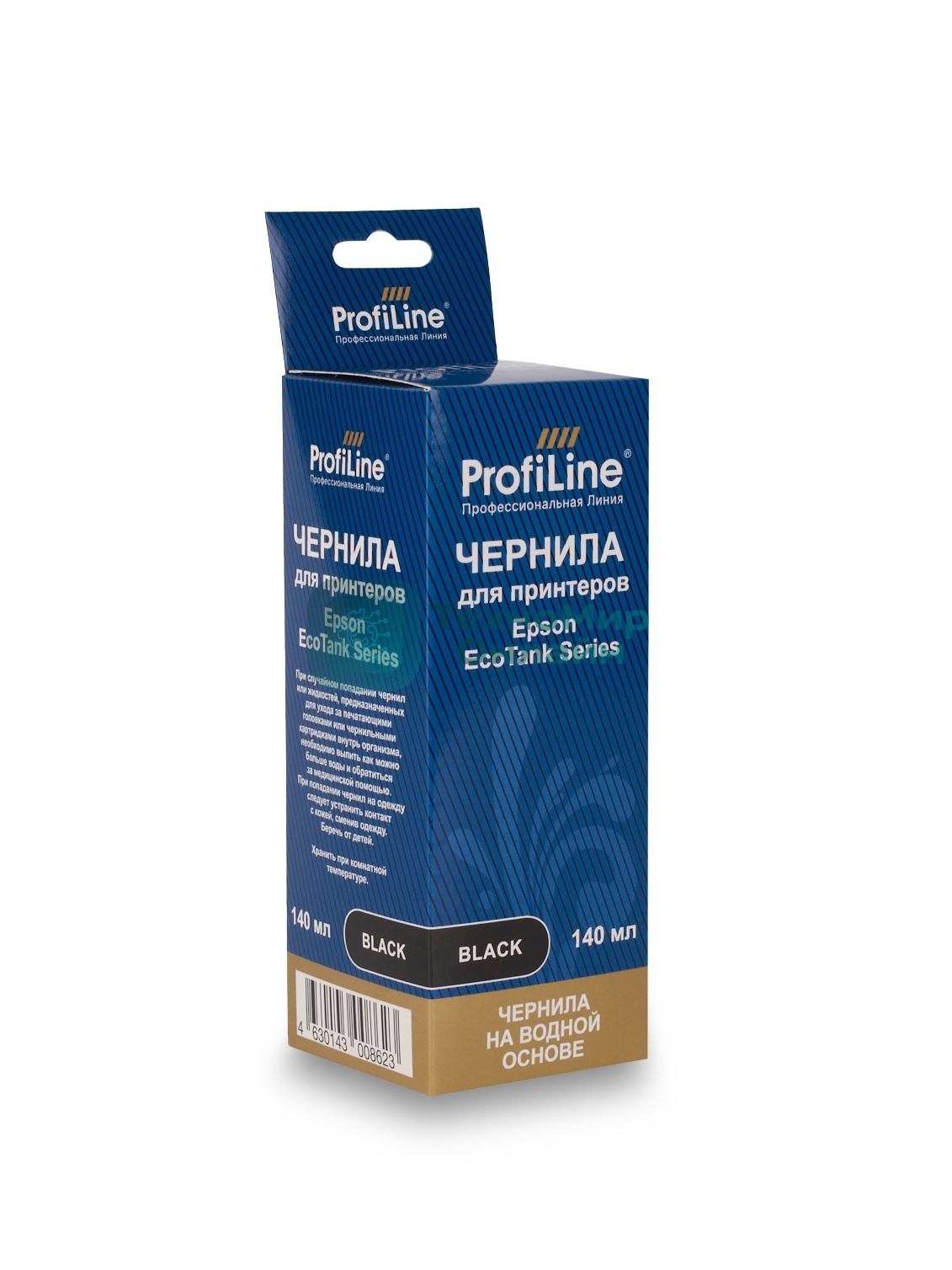 Чернила ProfiLine для принтеров Epson EcoTank 1100/1120/1140/1170/1180/1810/2120/2140/M2170/2700/2710/2711/2712/2714/2715/2720/2726/2750/2810/2811/2812/2814/2815/2820/2821/2826/L3110/3111/3150/3140/3160/3170/3180/3750/L4150/4156/416084700/4750/4800/6160/6170/6190/L6176/7700/7750/7160/7180/L7188/8500/8550/14150 на водной основе type-2 черный 140 мл