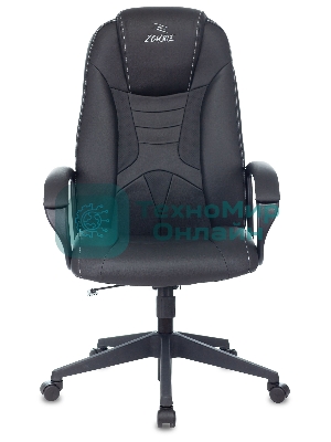 Кресло игровое Zombie 8 черный, искусственная кожа, крестовина пластик