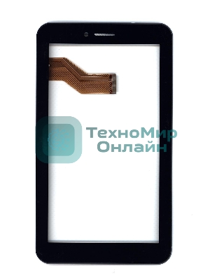 Сенсорное стекло (тачскрин) для Irbis TX26. черное с рамкой