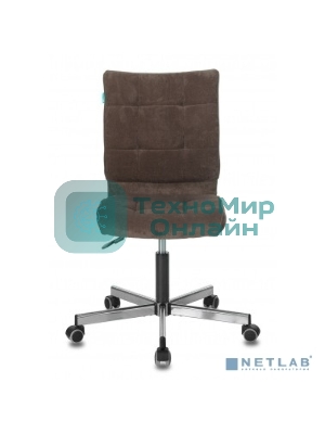 Кресло Бюрократ CH-330M/LT-10 темно-коричневый, экокожа, 120 кг, механизм качания, без подлокотников