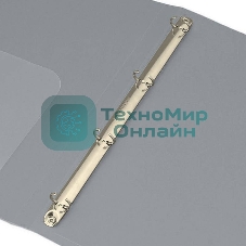 Папка на 4-х кольцах Бюрократ -0827/4RGREY A4, пластик, 0.7мм корешок 27мм, внутренний и торцевой карман, серый