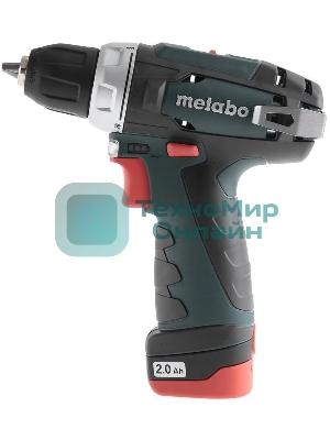 Дрель-шуруповерт Metabo PowerMaxx BS 600080500, 12 В, 2 Ач, 34 Нм, щеточный