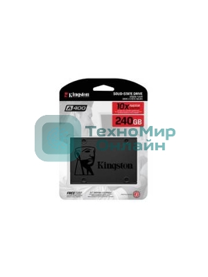 Накопитель SSD Kingston A400, 240Gb, SATA III, 2.5