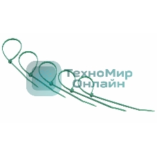 Хомут-стяжкa нeйлонoвая Rexant 200x3,6 мм, зеленая, упаковка 25 шт.