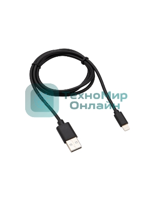 Кабель Rexant USB-Lightning 2 А, 1 м, черный ПВХ