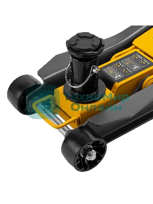 Домкрат гидравлический подкатной Denzel 2/3 т, 98-770 мм, быстрый подъем, низ. подхват, проф, SUV