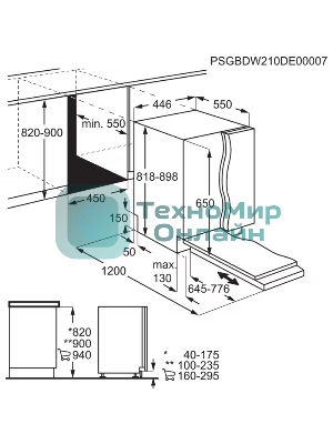 Встраиваемая посудомоечная машина Electrolux KESC2210L, черный, 44.6 см, 9 компл., 44 дБ, класс E