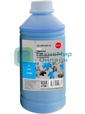 Чернила Cactus CS-I-PFI107C-1L PFI-107 голубой 1000мл для Canon imageProGRAF iPF670/680/685/770/780/785