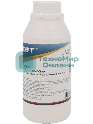 Тонер CET PK201 OSP0201Y-100 желтый бутылка 100гр. для принтера Kyocera ECOSYS P6030cdn/M6026cdn