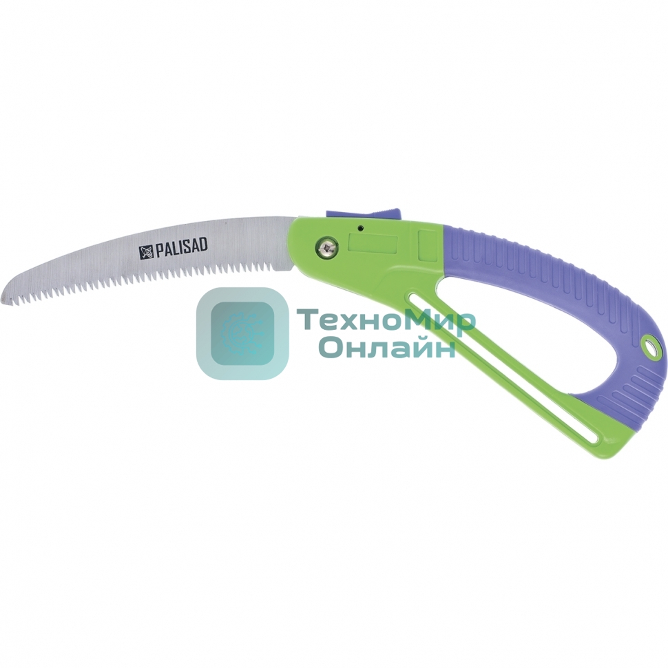 Пила садовая Palisad складная 175мм зуб 3d обрезиненная рукоятка с защитной кулисой