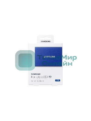 Внешний SSD Samsung T7, 1TB, USB 3.2 Gen 2 Type-C, R/W 1050/1000, синий