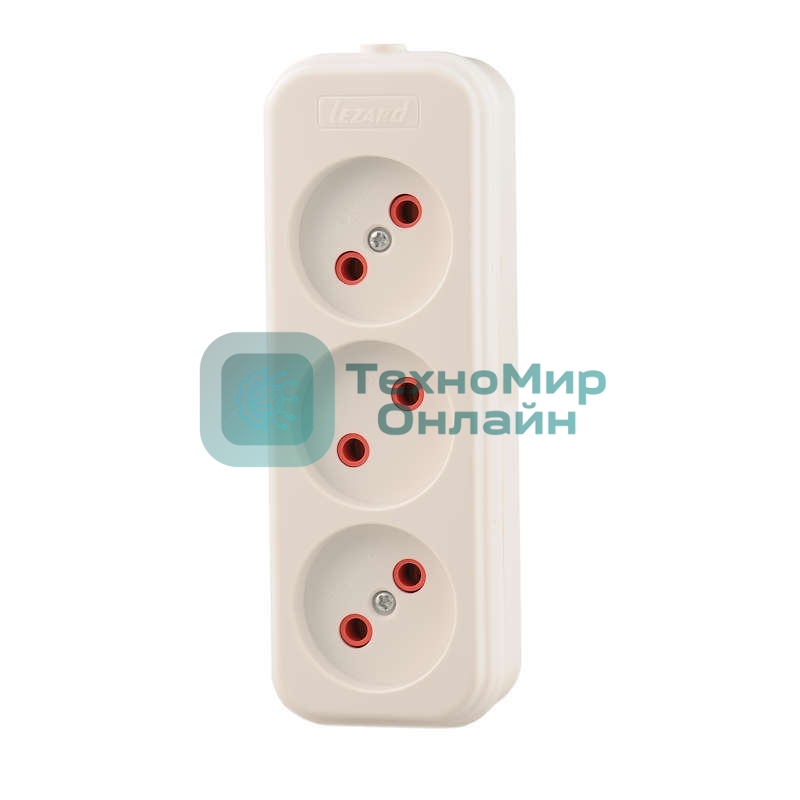 Колодка удлинителя 3-м без заземл. Lezard 720-0300-303