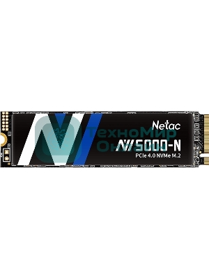 Накопитель SSD Netac NV5000-N, 1Tb, M.2 2280, PCIe 4.0 x4, NVMe, R/W 4800/4600, с радиатором