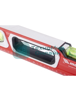 Алюминиевый магнитный фрезерованный уровень Matrix 3 глазка, 1500 мм