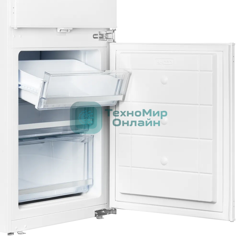 Встраиваемый холодильник Kuppersberg RBN 1760, High-Tech, объем 237 л, скользящий фасад, электронное управление, No Frost, антибактериальный пластик, звуковой сигнал при открытой дверце, перенавешиваемые двери, LED освещение, уровень шума 41 дБ, энергоэффективность А+, белый