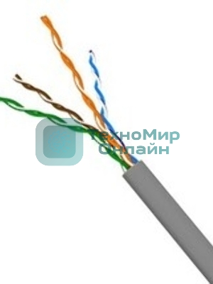 Кабель информационный Lanmaster TWT-5EUTP-XL кат.5е U/UTP не экранированный 4X2X24AWG PVC внутренний 305м серый