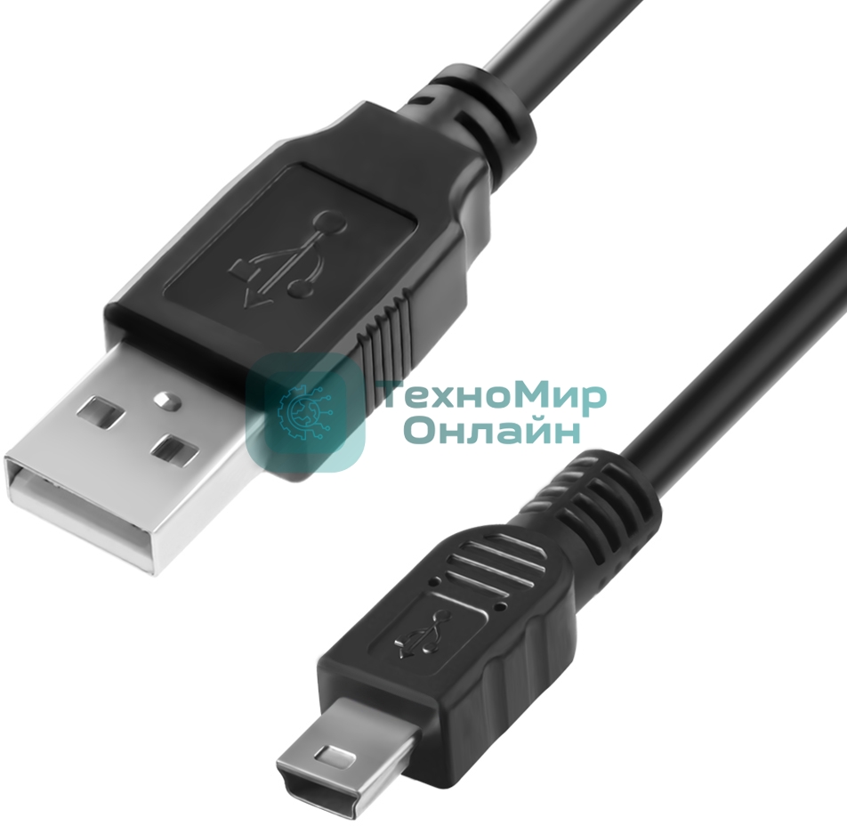 Кабель Greenconnect интерфейсный USB 2.0 1.8m Premium AM/mini 5P, 28/28 AWG двойное экранирование, антифриз, черный