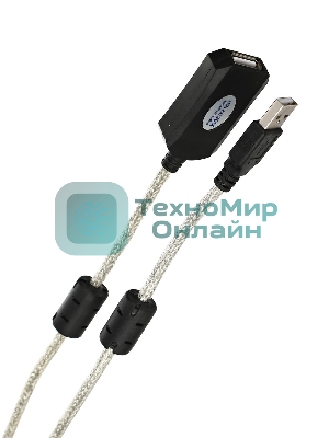 Кабель VCOM VUS7049-15M Кабель-адаптер USB2.0-repeater, удлинительный активный Am-->Af 15м