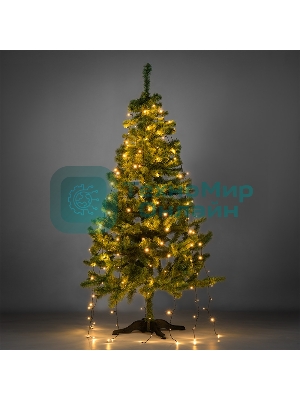 Елочная гирлянда с кольцом Neon-night, 7 нитей по 1,5 метра, цвет диодов теплый белый, не соединяется