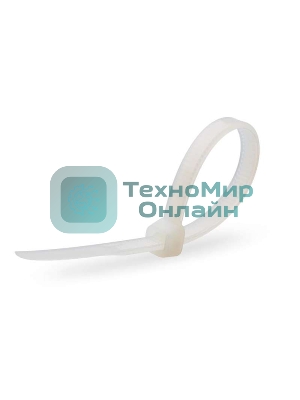 Нейлоновые стяжки Fortisflex КСС 3х100 мм белый 100 штук