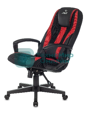 Кресло Zombie 9 черный/красный, экокожа, 120 кг, механизм качания